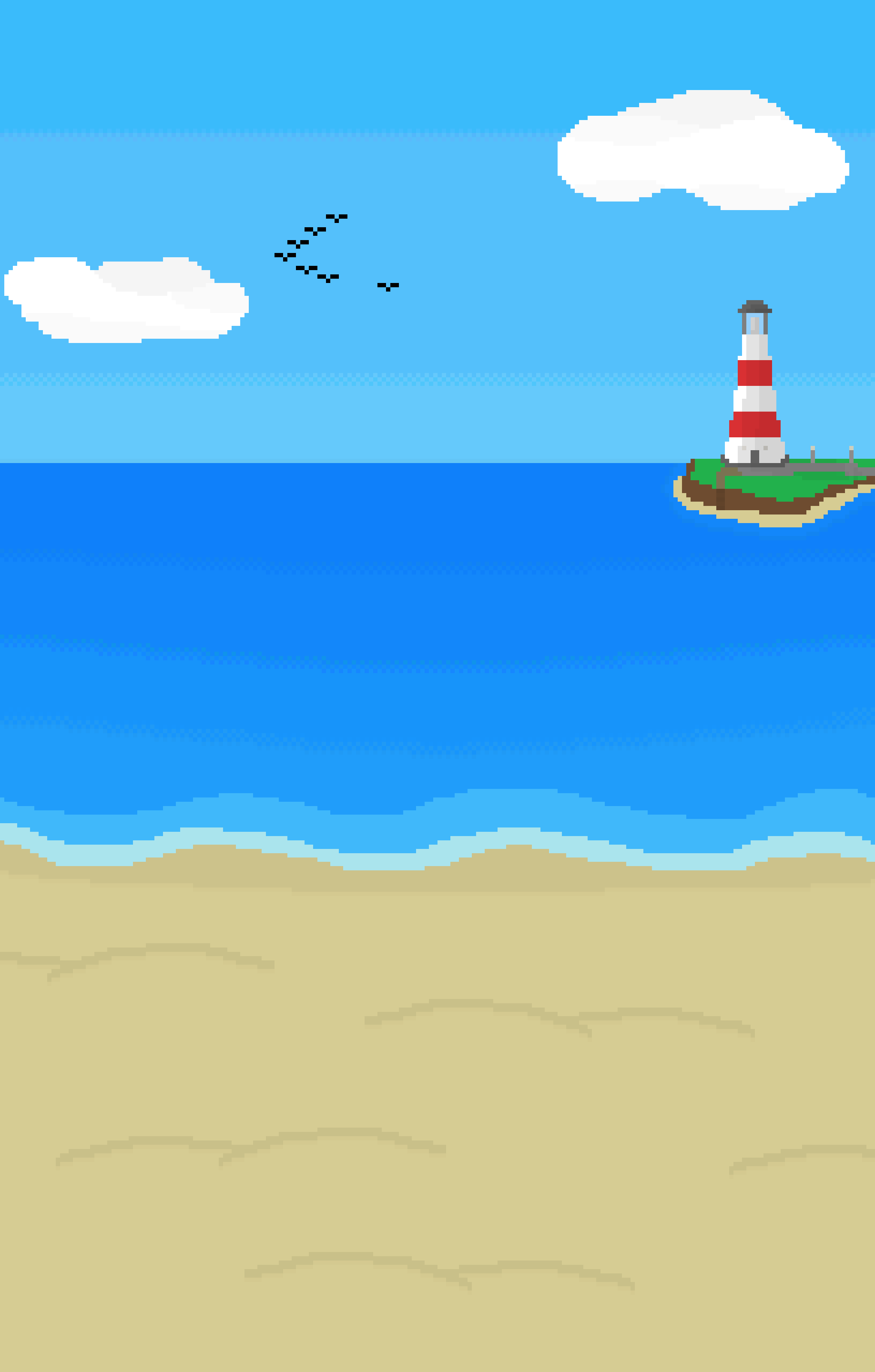 Pixelate Summer Beach Day vertical